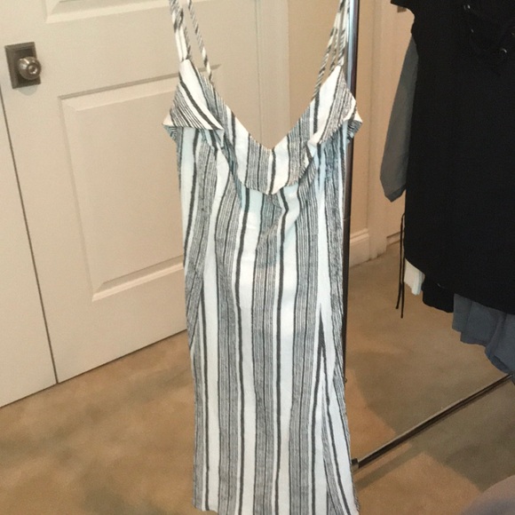 Lush Apres Sea Black and White Striped Dress - Picture 5 of 8